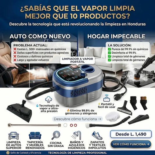 Limpiador a Vapor Presurizado 9 en 1 – Limpieza Profunda Sin Químicos | VaporMax Pro garantía y certificacioión Amazon