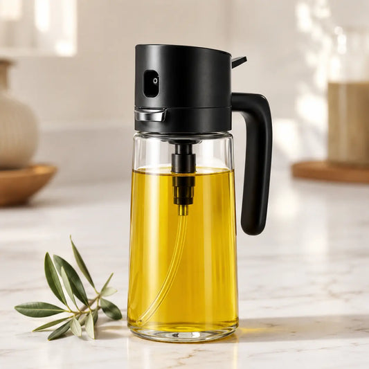 OilFlow Pro Smart | Aceitera Dispensadora con Sensor de Gravedad | Anti-Goteo | Vidrio Borosilicato 500ml | Se Cierra Sola | Pago al Recibir Honduras