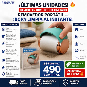 Removedor Portátil de Pelusa Reutilizable