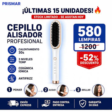 Cepillo Alisador Premium Amazon Importado de Alta Temperatura con garantía 12 Meses