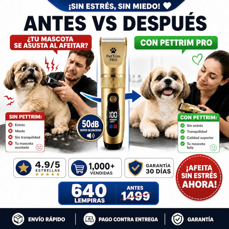 PetTrim Pro – Máquina Cortapelos Inalámbrica para Mascotas + GARANTÍA Y CERTIFICADO DE SEGURIDAD