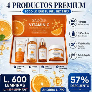 GlowSkin Repair™ – Kit Facial Vitamina C + Niacinamida