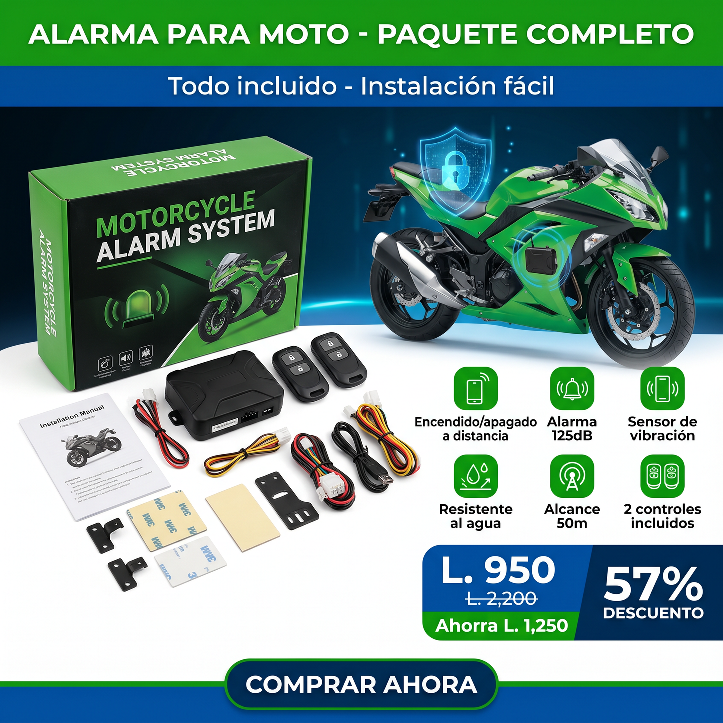Alarma para motocicleta