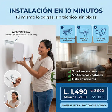 ArcticWall Pro Amazon– Mini Aire Acondicionado Portátil 2 en 1 Certificado Garantia Extendida 2 años