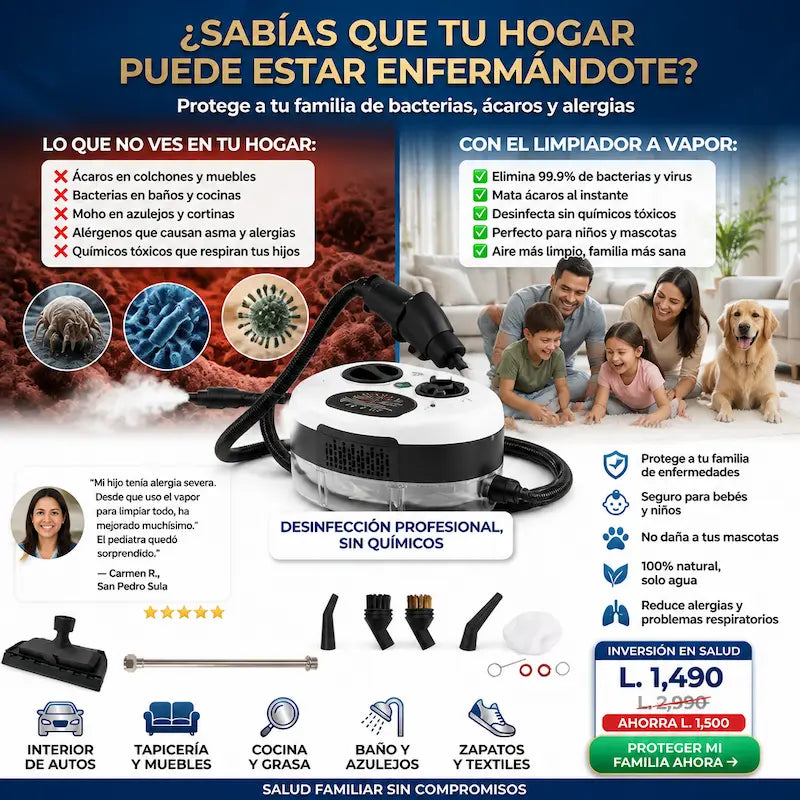 Limpiador a Vapor Presurizado 9 en 1 – Limpieza Profunda Sin Químicos | VaporMax Pro garantía y certificacioión Amazon