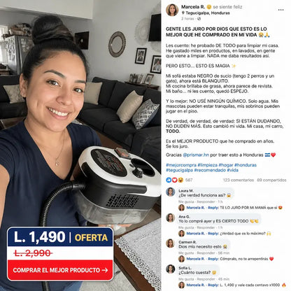 Limpiador a Vapor Presurizado 9 en 1 – Limpieza Profunda Sin Químicos | VaporMax Pro garantía y certificacioión Amazon