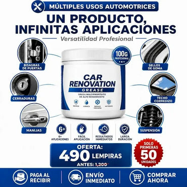 Car Renovation Grease / Restaurador y Lubricante Automotriz Multifuncional Certificado y Garantia incluida