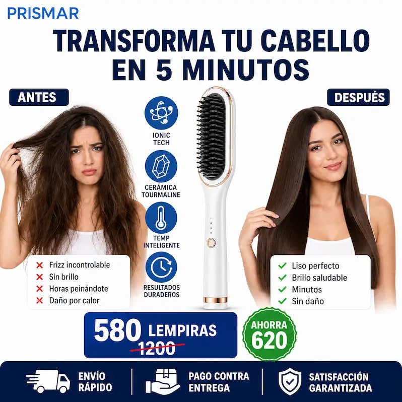 Cepillo Alisador Premium Amazon Importado de Alta Temperatura con garantía 12 Meses
