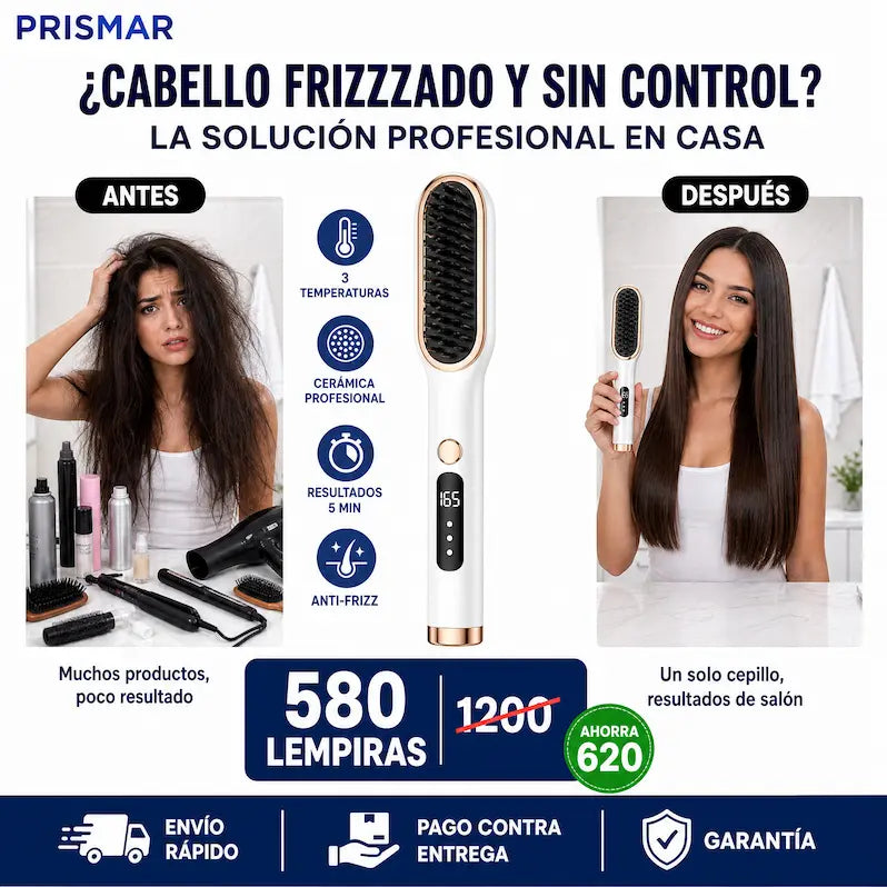 Cepillo Alisador Premium Amazon Importado de Alta Temperatura con garantía 12 Meses