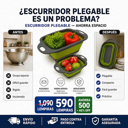 Escurridor Portátil Plegable para Cocina