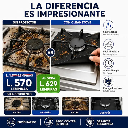 CleanStove Pro™ – Protector Reutilizable para Estufa