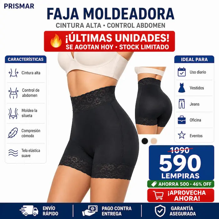 Faja Moldeadora con Realce Natural y Control de Abdomen — Tu Mejor Aliada para Sentirte Increíble