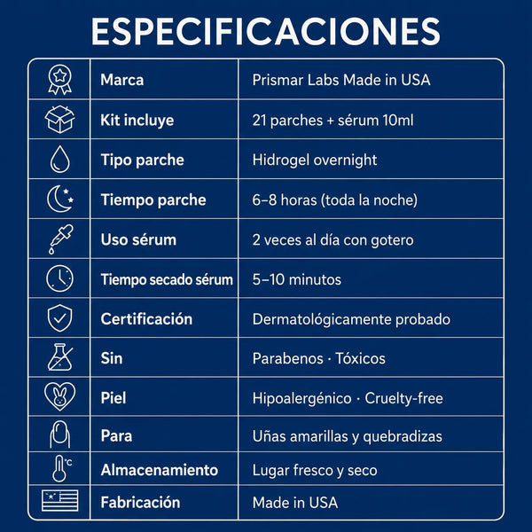 Especificaciones técnicas