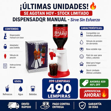 Dispensador manual para botellas