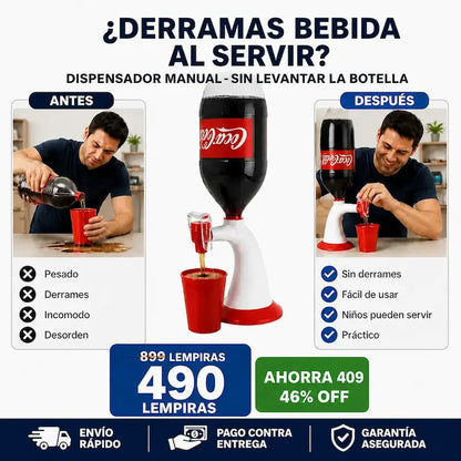 Dispensador manual para botellas