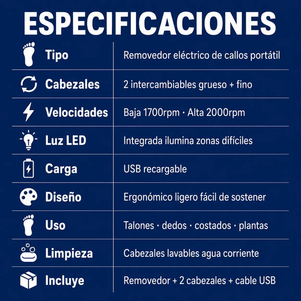 Especificaciones técnicas