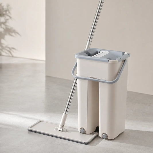 CleanScratch Pro Mop | Mopa Plana con Cubo Separador | Escurrido Manos Libres | Giro 360° | Limpia Sin Agacharte | Pago al Recibir Honduras