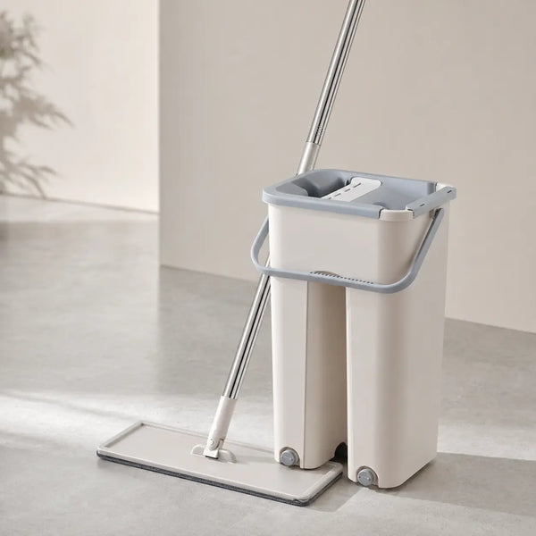 CleanScratch Pro Mop | Mopa Plana con Cubo Separador | Escurrido Manos Libres | Giro 360° | Limpia Sin Agacharte | Pago al Recibir Honduras