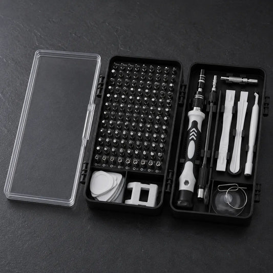 FixPro Kit 115en1 | Destornilladores de Precisión Magnéticos con Extensión Flexible y Estuche | Acero CR-V | Repara Celulares Laptops y Tablets | Pago al Recibir Honduras