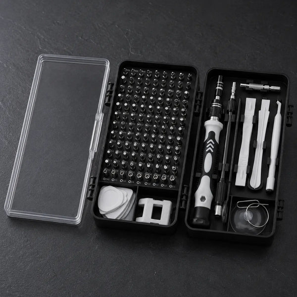 FixPro Kit 115en1 | Destornilladores de Precisión Magnéticos con Extensión Flexible y Estuche | Acero CR-V | Repara Celulares Laptops y Tablets | Pago al Recibir Honduras