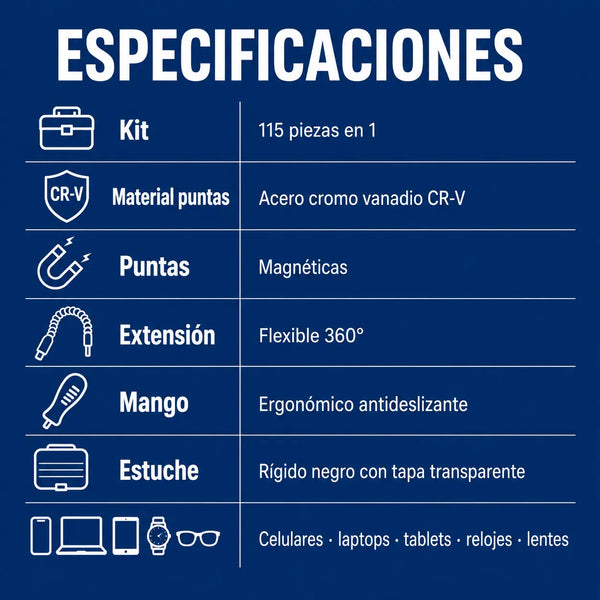 Especificaciones técnicas