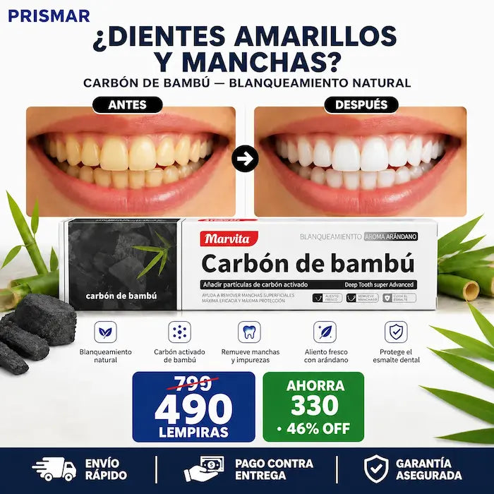 Pasta Dental Carbón de Bambú con Sabor Arándano