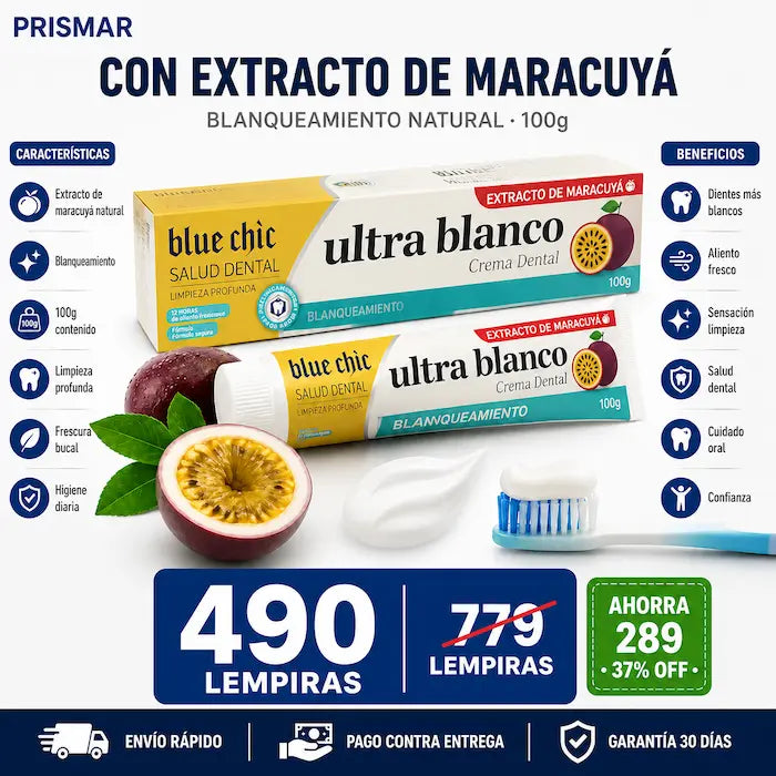 Crema Dental Ultra Blanco con Extracto de Maracuyá 100g