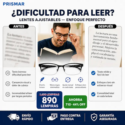 Lentes Ajustables de Enfoque para Lectura