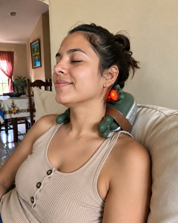 NeckRelax Pro 4D Masajeador Cervical con Calor y Manos Ultra reales Recargable
