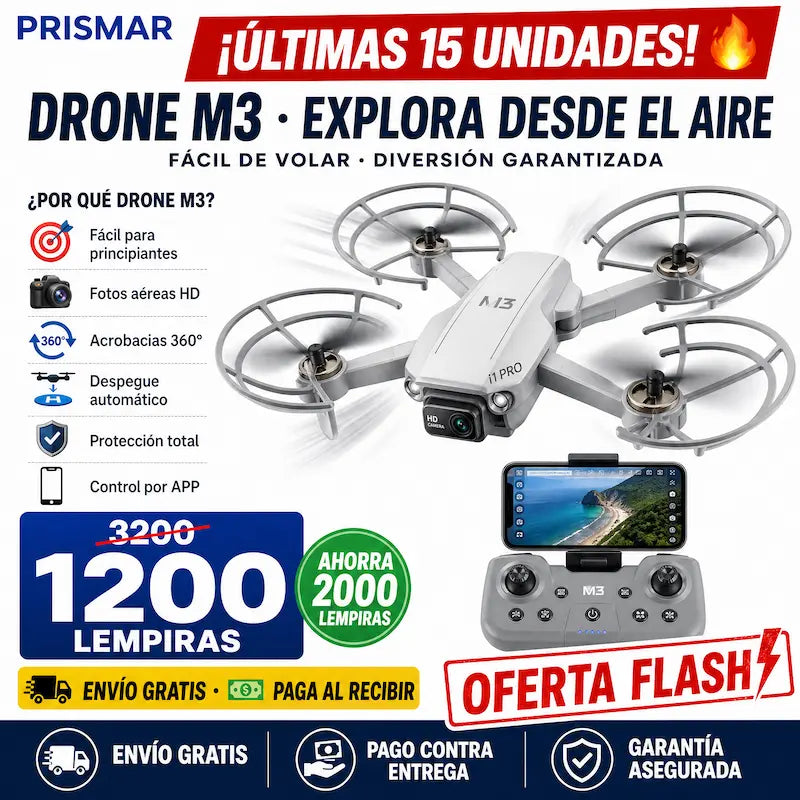 Drone M3 — ¡Vuela, Graba y Sorprende desde el Primer Vuelo!