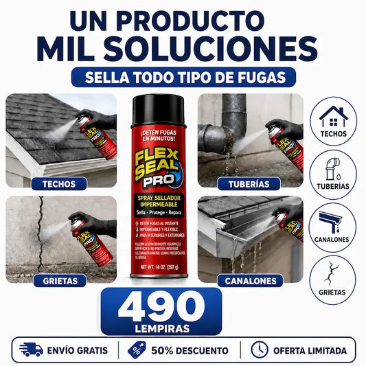 FlexSeal Pro – Spray Sellador Impermeable Antifugas
