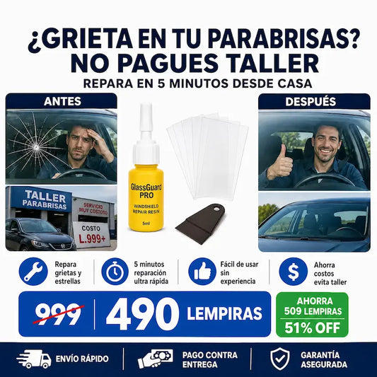 GlassGuard Pro™ – Kit Reparador de vidrio Automotriz o de hogar