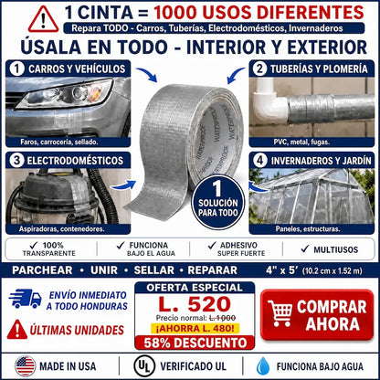 HydroStop Pro – Cinta Selladora Impermeable de Alta Resistencia Amazon con garantía extendida