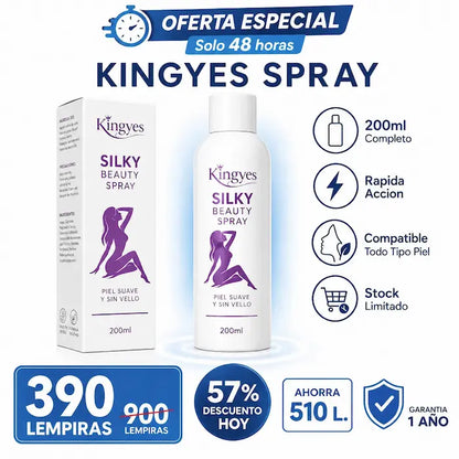 Spray Depilador olor a Rosas IMPORTADO Kingyes™ Silky Beauty Spray CERTIFICADO Y GARANTÍA (PRODUCTO ORIGINAL)  – Depilación rápida y suave sin dolor