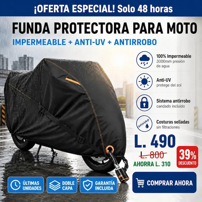 MotoShield Pro – Cobertor Impermeable Reflectante para Motocicleta amazon Certificado y con Garantia