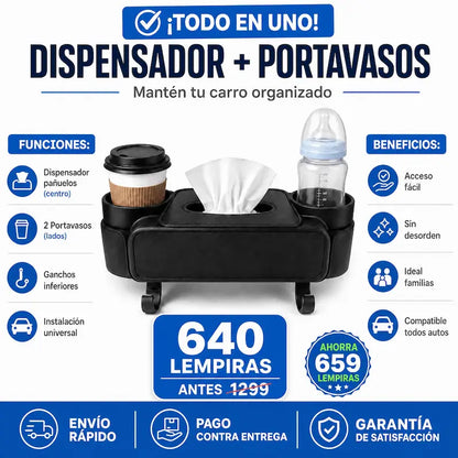 Amazon AutoSpace Pro 3 en 1 – Organizador en Cuero  Premium para Asiento Trasero Certificado y con Garantia