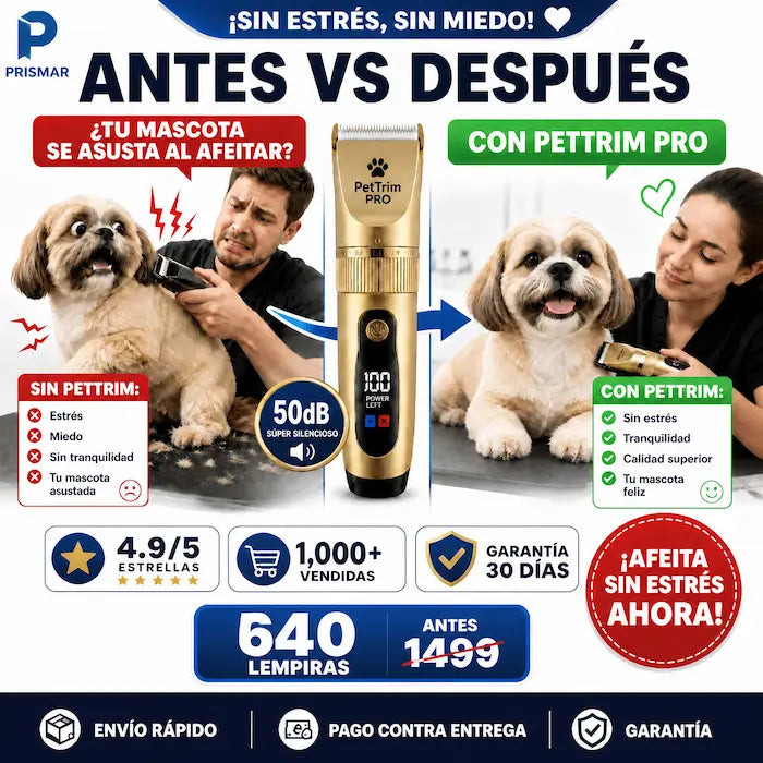 PetTrim Pro – Máquina Cortapelos Inalámbrica para Mascotas + GARANTÍA Y CERTIFICADO DE SEGURIDAD