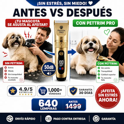 PetTrim Pro – Máquina Cortapelos Inalámbrica para Mascotas + GARANTÍA Y CERTIFICADO DE SEGURIDAD