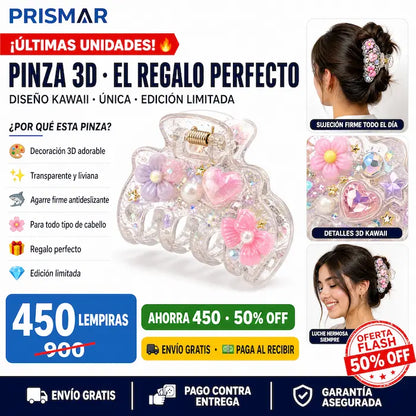 💙 Pinza Garra 3D — ¡El Accesorio Más Tierno que Tu Cabello Puede Tener!