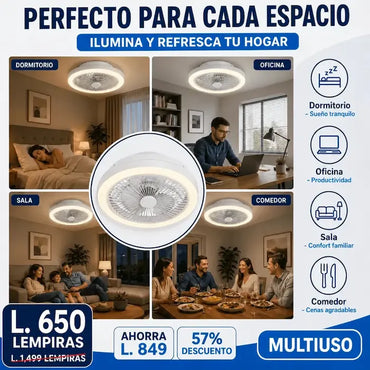 CoolLight Pro™ – Ventilador LED 2 en 1