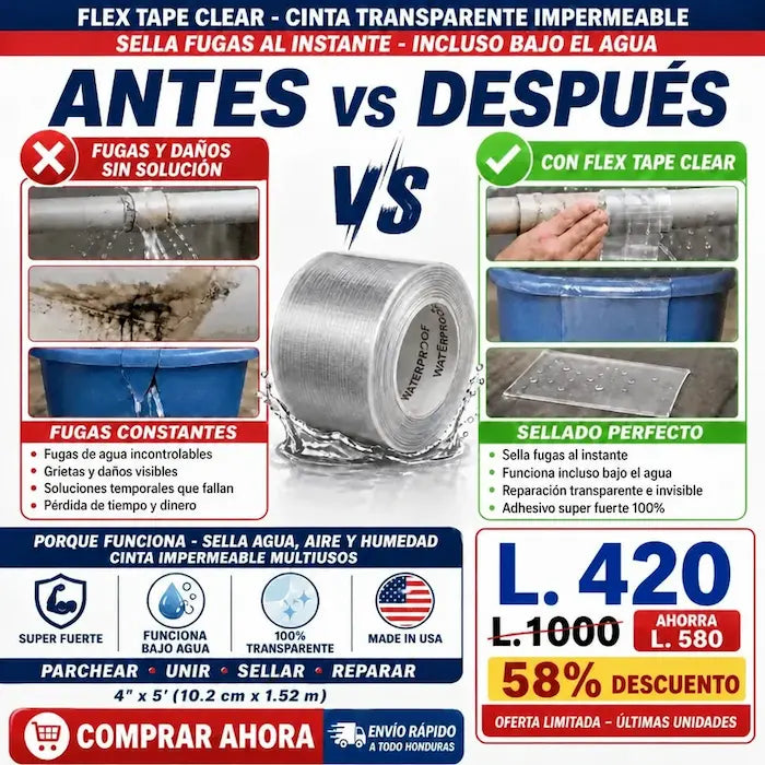 HydroStop Pro – Cinta Selladora Impermeable de Alta Resistencia Amazon con garantía extendida