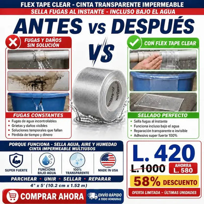 HydroStop Pro – Cinta Selladora Impermeable de Alta Resistencia Amazon con garantía extendida