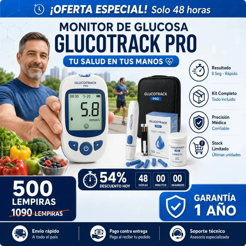 GlucoTrack Pro™ – Monitor Inteligente de Glucosa