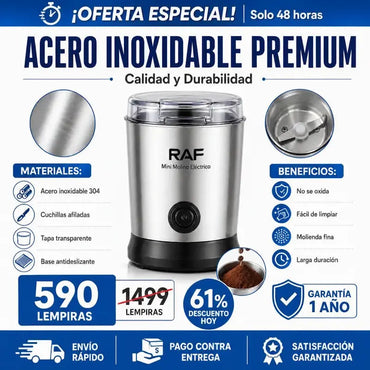 MINI MOLINO ELÉCTRICO DE ACERO INOXIDABLE (GRANOS / MAÍZ / Y MAS ) MAS GARANTIA INCLUIDA