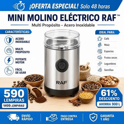 MINI MOLINO ELÉCTRICO DE ACERO INOXIDABLE (GRANOS / MAÍZ / Y MAS ) MAS GARANTIA INCLUIDA