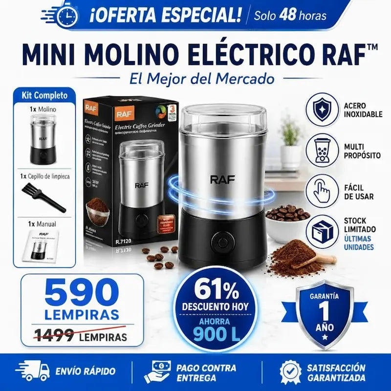 MINI MOLINO ELÉCTRICO DE ACERO INOXIDABLE (GRANOS / MAÍZ / Y MAS ) MAS GARANTIA INCLUIDA
