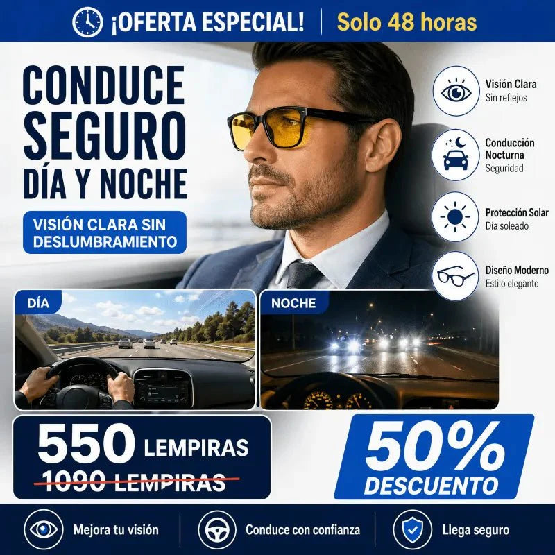 NightDrive Vision™ – Gafas Antirreflejo Día & Noche