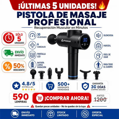 PowerRelax 6-in-1 – Pistola de Masaje Muscular Portátil Amazon con Garantía y Certificación