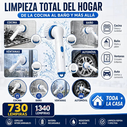 PowerScrub Pro™ – Cepillo Eléctrico Giratorio de Limpieza