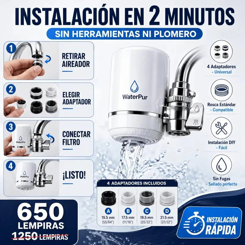 PureFlow Max™ – Filtro Purificador de Agua para Grifo